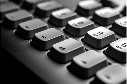 Keyboard buttons closeup view, a Technology Photo by Ylivdesign