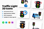 Traffic Light 3D Icons, a Light 3D Model by HacaStudio (Thumbnail 1 of 3)
