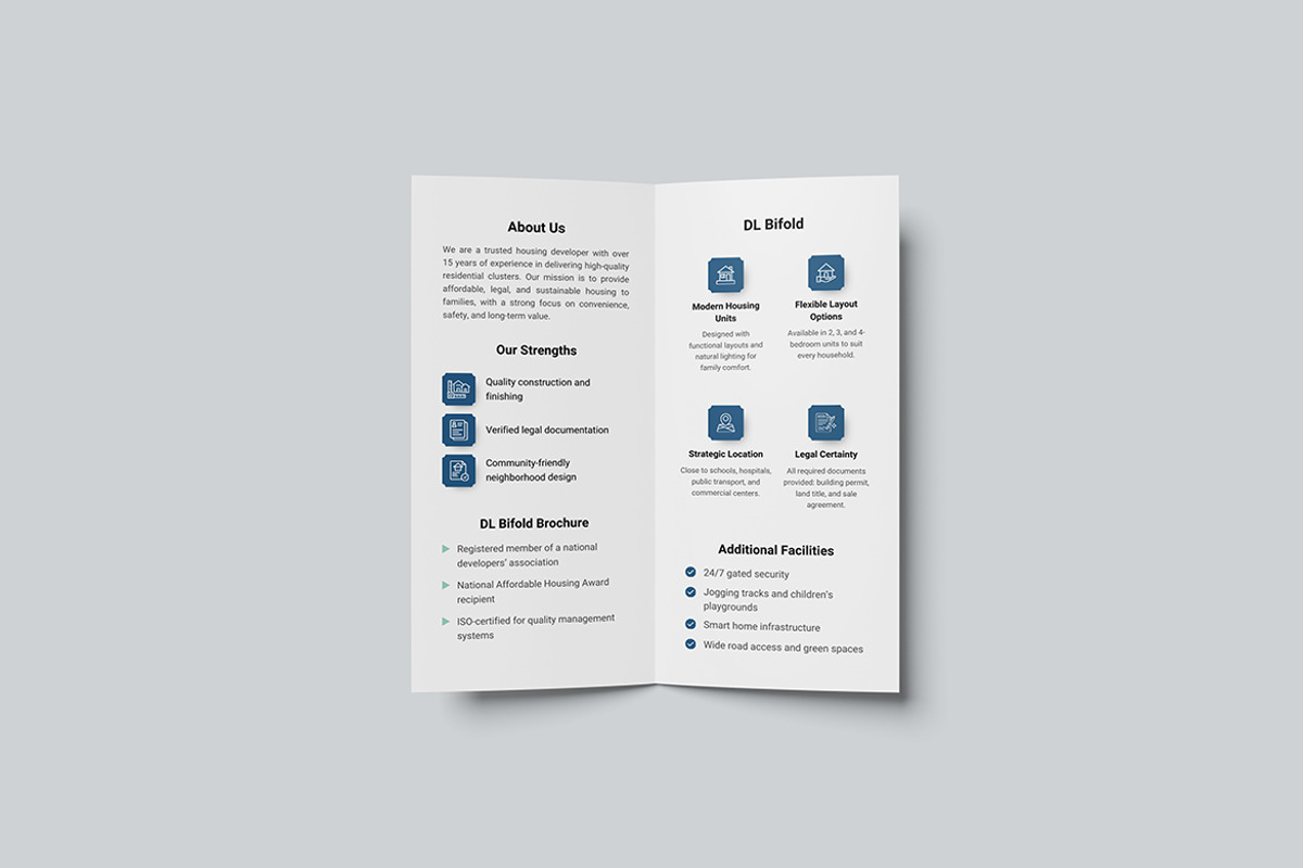 DL Bifold Brochure Mockup, an Advertising Mockup by swsi-studio (Photo 2 of 5)
