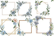 Watercolor Dusty Blue Floral Clipart, an Illustration by CraftArtStudio (Thumbnail 4 of 4)