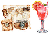 Girly Pink Summer Vacation Clipart, an Illustration by CitraGraphics (Thumbnail 5 of 5)