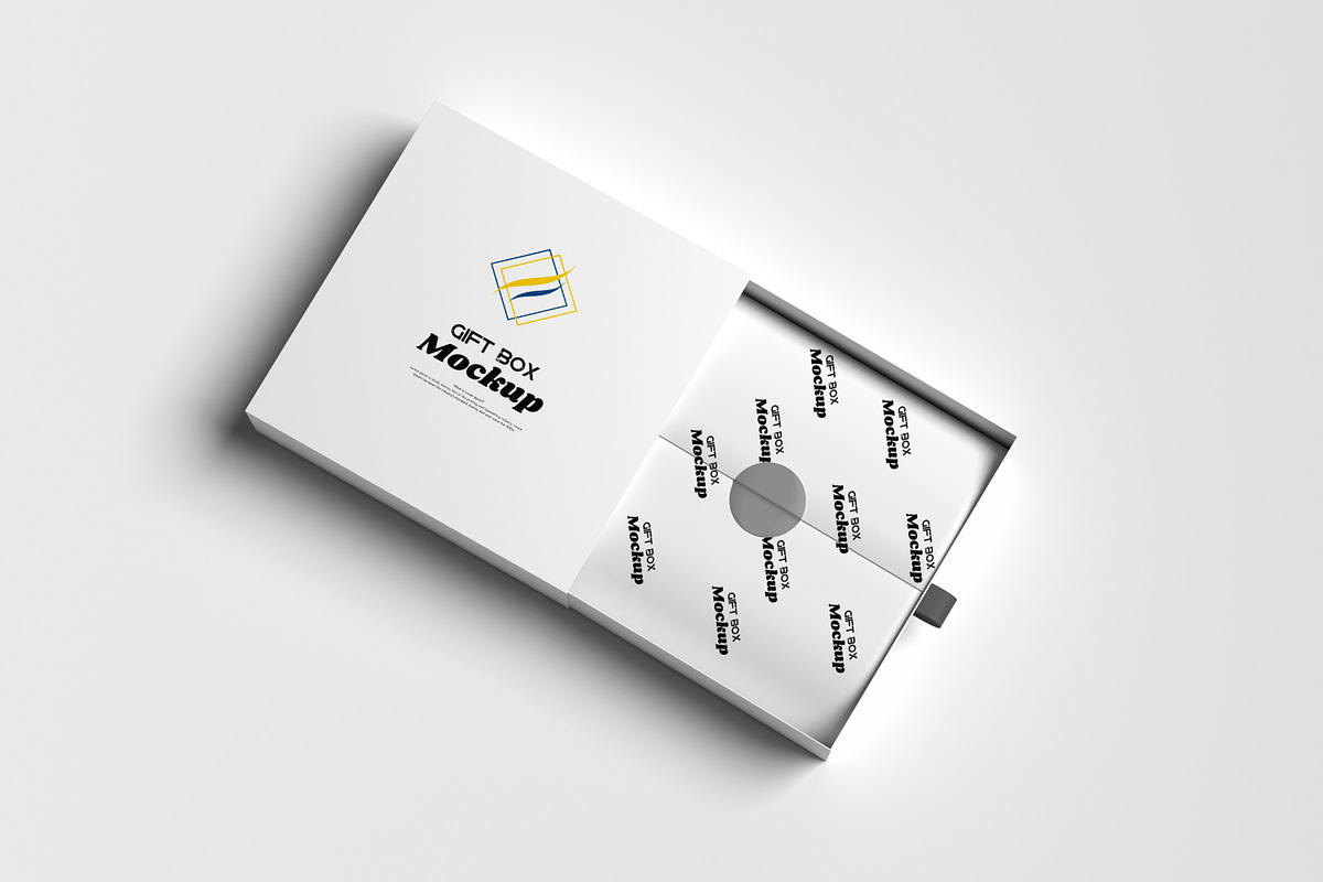 Gift Box Mockup, a Merchandise Mockup by AnasStudio (Photo 2 of 7)