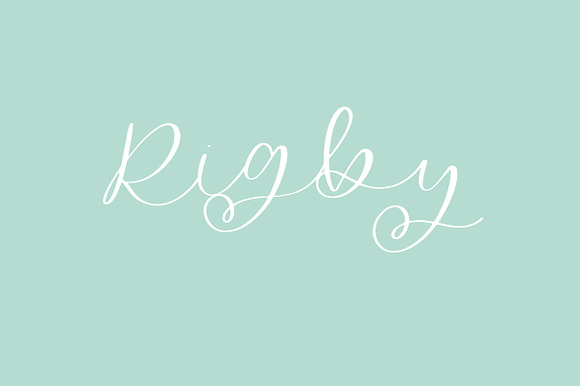 Rigby - A Flowing Script preview 5