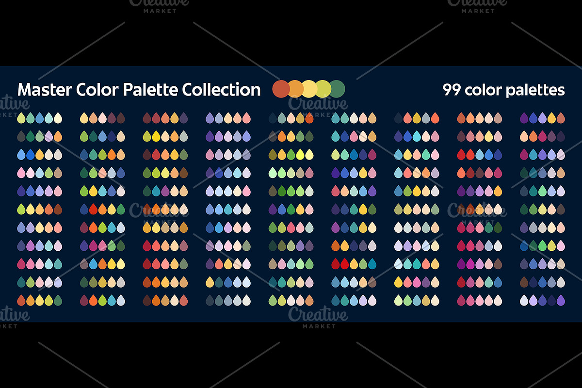 Color harmony palette swatches, a Decorative Illustration by Buch&Bee (Photo 3 of 3)