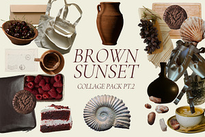brown sunset - collage pack
