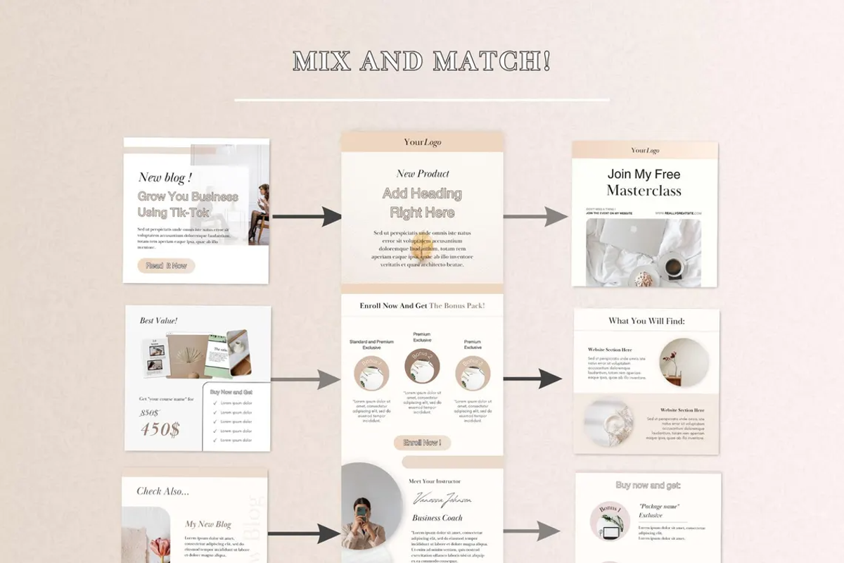 40 Flodesk Email Templates Pack, an Email Template by PittaFinePrint (Photo 4 of 7)