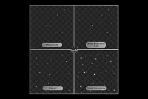 White Sparkle Star PNG Overlays