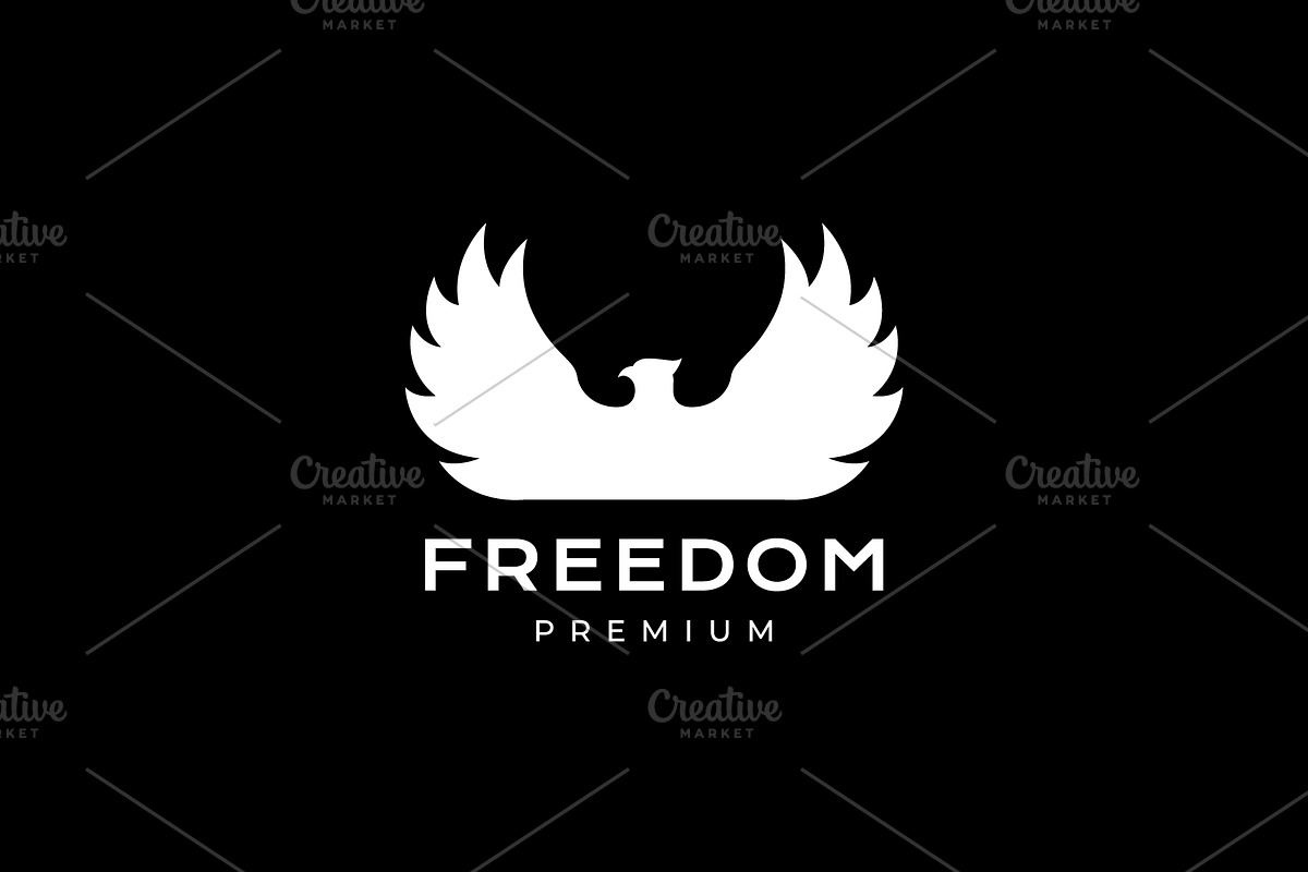 phoenix bird flying bird flat logo, a Branding & Logo Template by devastd