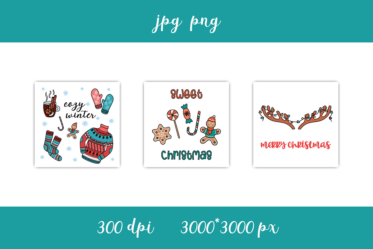 Christmas Cards JPG Collection, a Card Template by AnnaViolet_store (Photo 3 of 8)