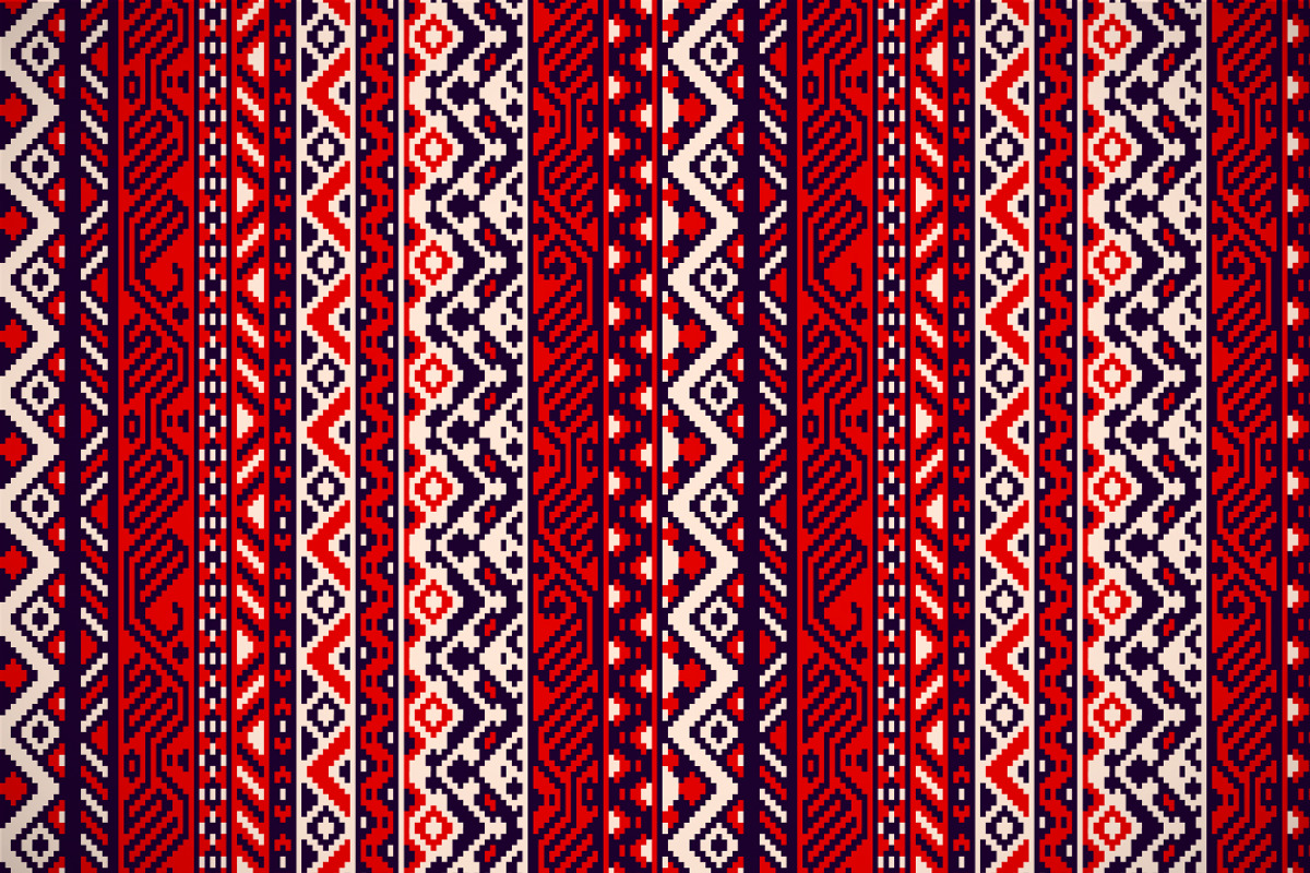 Ethnic striped geometric pattern, a Pattern Graphic by Natalyon