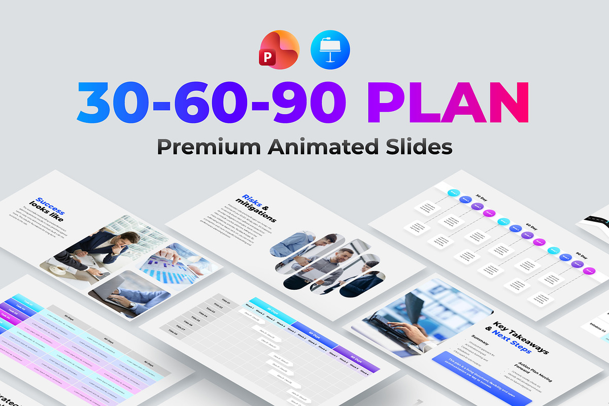 30-60-90 Day Plan Presentation, a Presentation Template by Abert (Photo 1 of 12)