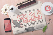 Brave Hearted, a Sans Serif Font by Heroglyphs Studio (Thumbnail 1 of 6)