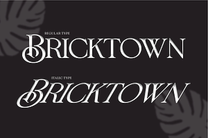 Bricktown-Regular&Italic Serif Font