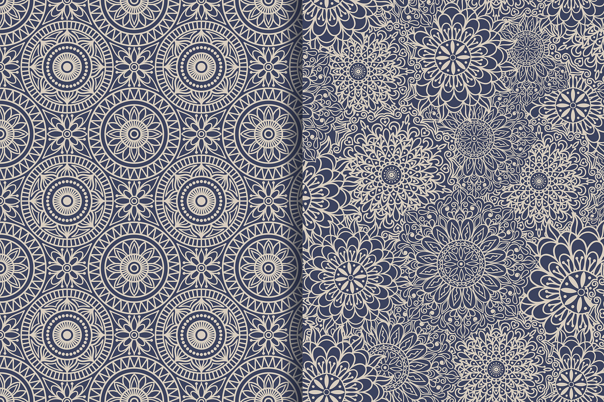 Set of 18 seamless pattern Mandala, a Pattern Graphic by NataLito (Photo 9 of 11)
