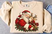 Christmas Santa PNG, Cute Reindeer, a Seasonal Illustration by Craft Nest (Thumbnail 5 of 6)