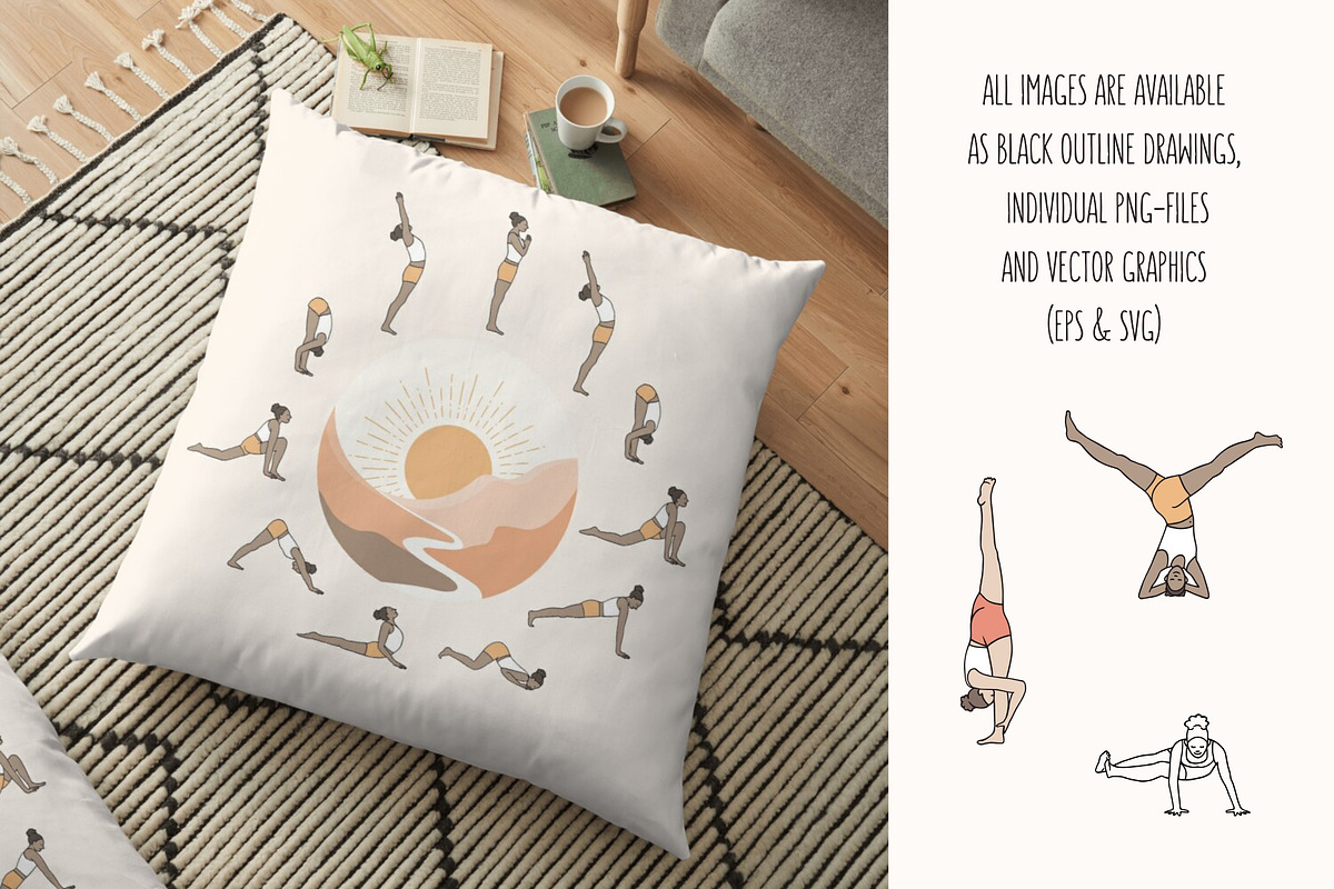 200 Iyengar Yoga Asanas - Yoga Set, a Healthcare Illustration by Franzi draws (Photo 5 of 6)