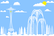 Textured Clouds and Bushes, an Illustration by Phillustrations (Thumbnail 3 of 6)