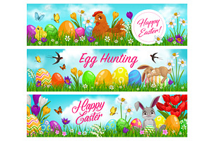 Happy Easter And Egg Hunting