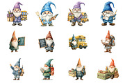 Watercolor Back to School Gnome, an Illustration by Design Market (Thumbnail 2 of 3)