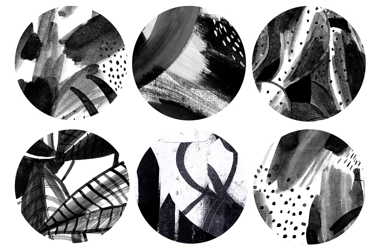 Hand Drawn Black&White Backgrounds, a Texture Illustration by Anny (Photo 4 of 12)