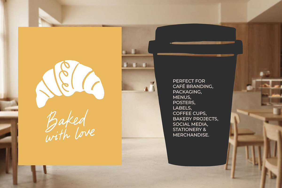 Coffee & Bakery Hand Drawn Clipart, a Food Illustration by Irina Ostapenko (Photo 6 of 10)