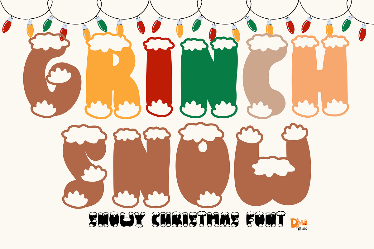 Grinch Snow - Snowy Christmas Font, a Handwritten Font by Dm Studio (Photo 1 of 6)