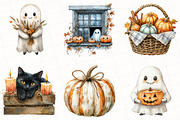 Watercolor Halloween & Fall Clipart, an Illustration by OK Design (Thumbnail 2 of 5)