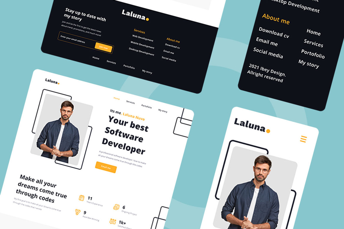 Software Developer Web Design, a Wireframe Template by INSPR STD (Photo 4 of 6)