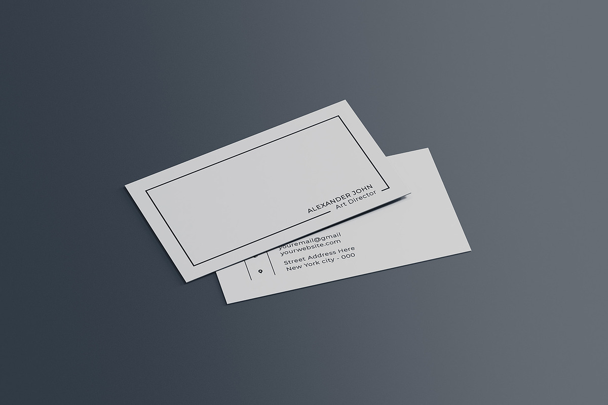 Simple Minimalist Business Card, a Business Card Template by Saman Osama (Photo 3 of 8)
