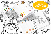 Pirate cartoon set of activity games, an Education Illustration by Ksenya Savva (Thumbnail 2 of 10)
