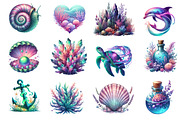 Magical Ocean Sublimation Clipart, an Illustration by Dream Creation (Thumbnail 2 of 4)