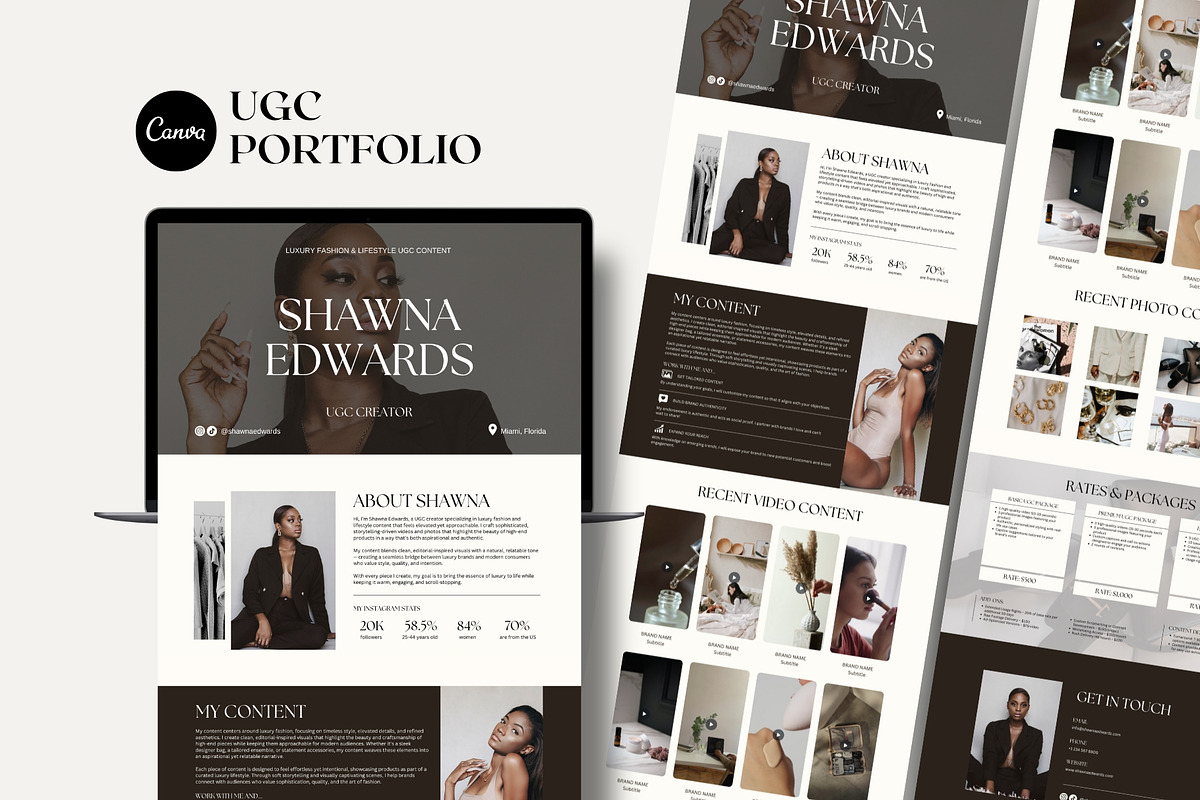 UGC Portfolio Canva Template