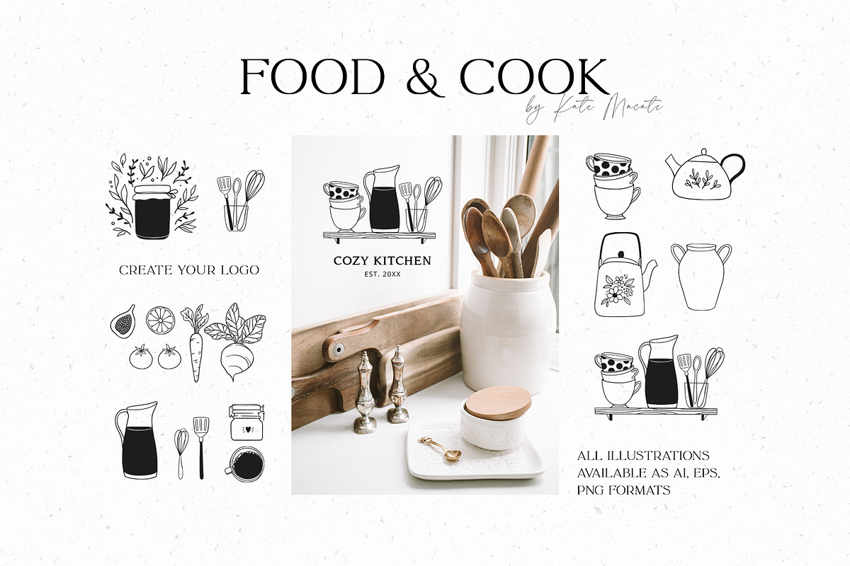Home & Hobby | Line Logo kit, a Branding & Logo Template by Kate Macate (Photo 10 of 16)