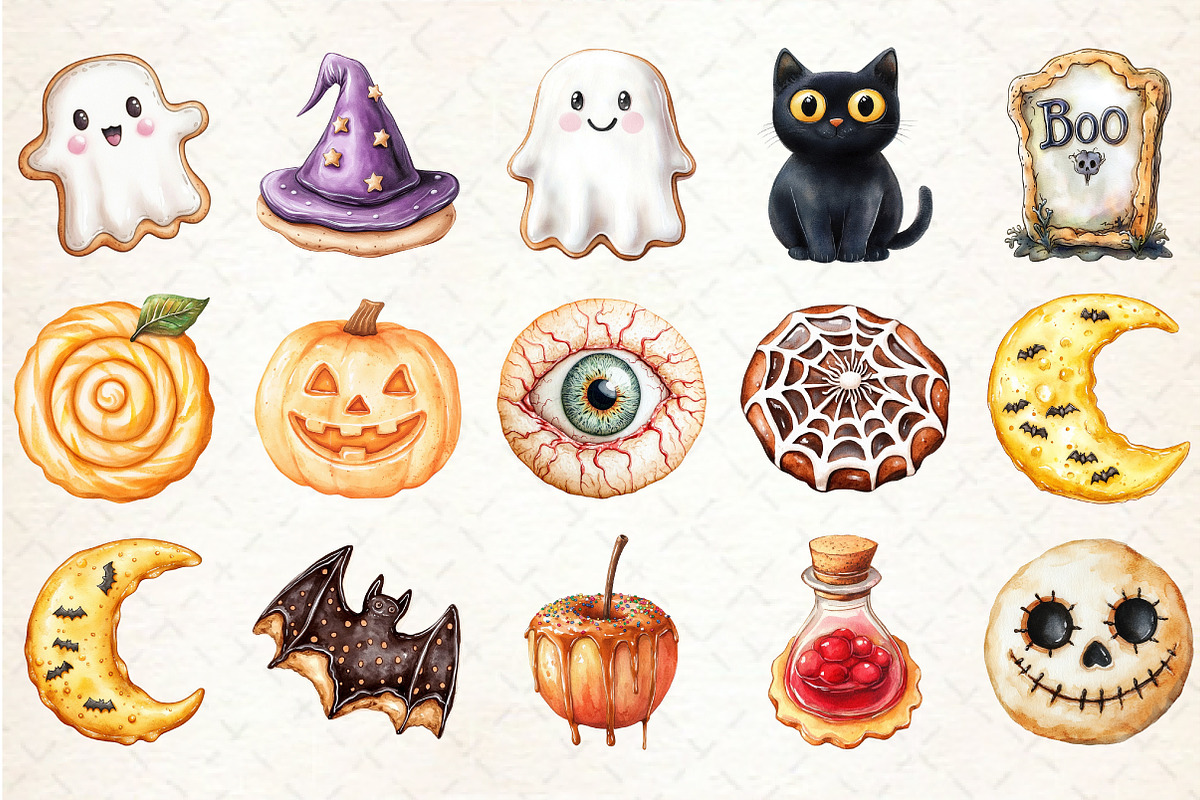 Halloween Cookies Clipart, an Illustration by Rose Art (Photo 6 of 7)
