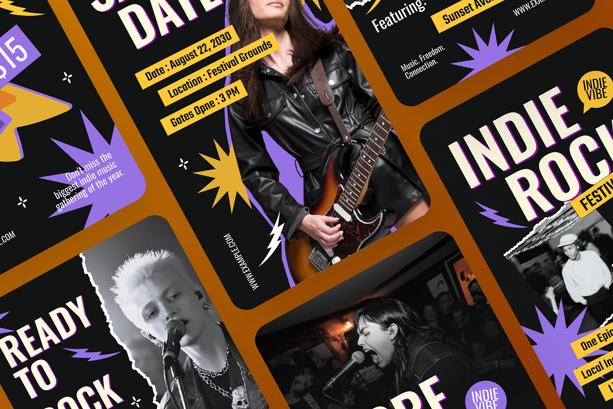 Indie Rock Festival Instagram Story, a Social Media Template by Annora Studio (Photo 4 of 6)