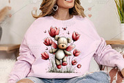 Whimsical Spring Teddy Bear Clipart, an Illustration by Canvas Craft (Thumbnail 4 of 7)