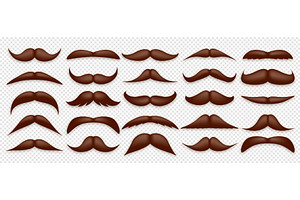 Various Brown Mustache Collection