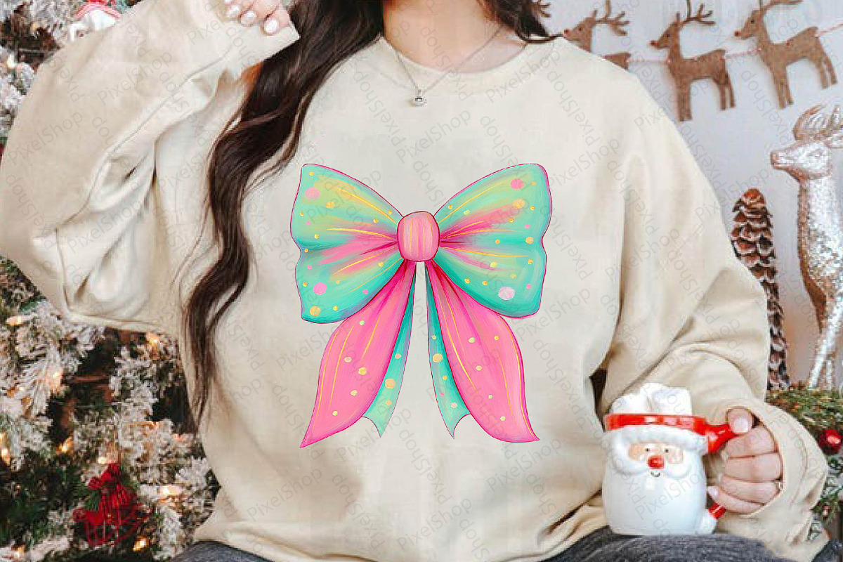 Cute Retro Christmas Coquette Bow De, an Illustration by DreamPrint404 (Photo 4 of 7)