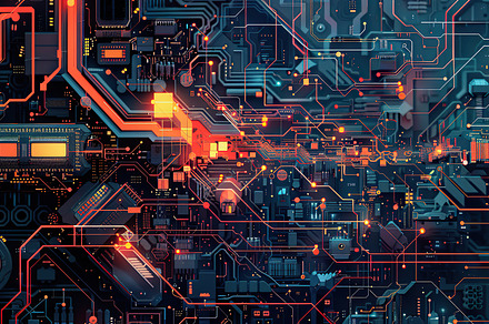Close-up of Advanced Circuit Board,, a Background Photo by LOGOCREATIVE