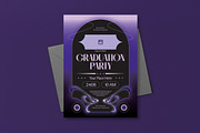 Purple Graduation Party Invitation, an Invitation Template by graphicook (Thumbnail 3 of 3)