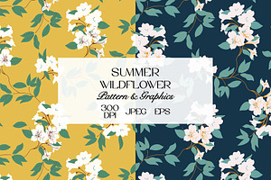 Summer Wildflower Seamless Pattern, a Pattern Graphic by StudioGlouna