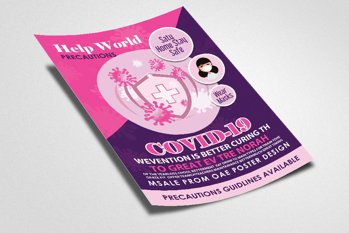 Stay Home Stay Safe Covid-19 Flyer, a Flyer Template by Business Flyers (Photo 2 of 2)