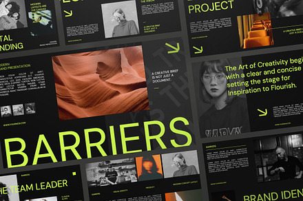 BARRIERS Modern Google Slide, a Presentation Template by Portocraft