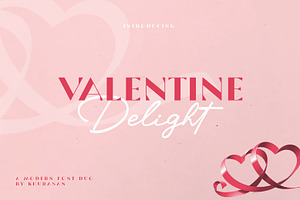 Valentine Delight Font Duo, a Script Font by khurasan