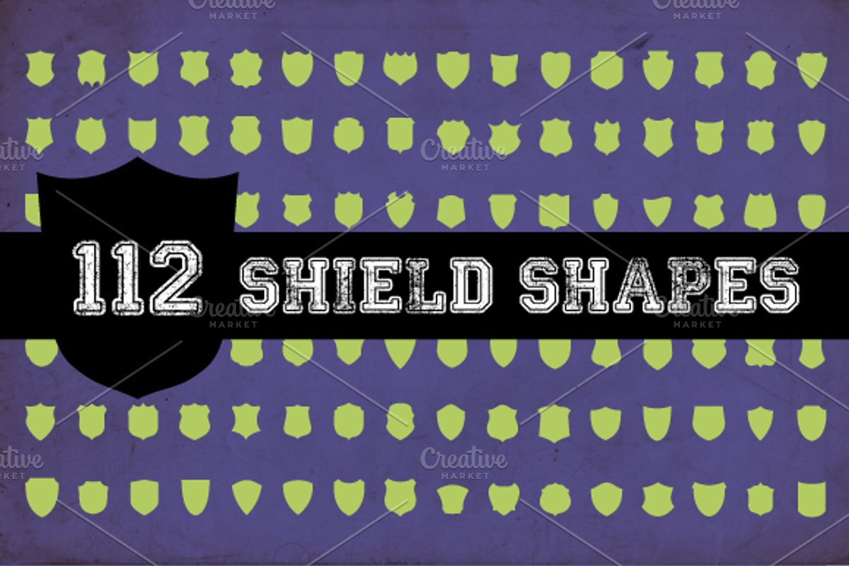 112 Vector Shield Shapes
