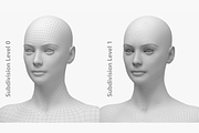 Natural Female 01 A-Pose Base Mesh, a Characters & Person 3D Model by VK Studio (Thumbnail 21 of 26)