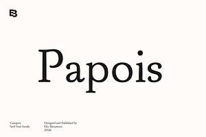 Papois; 12 Humanist Serif Fonts