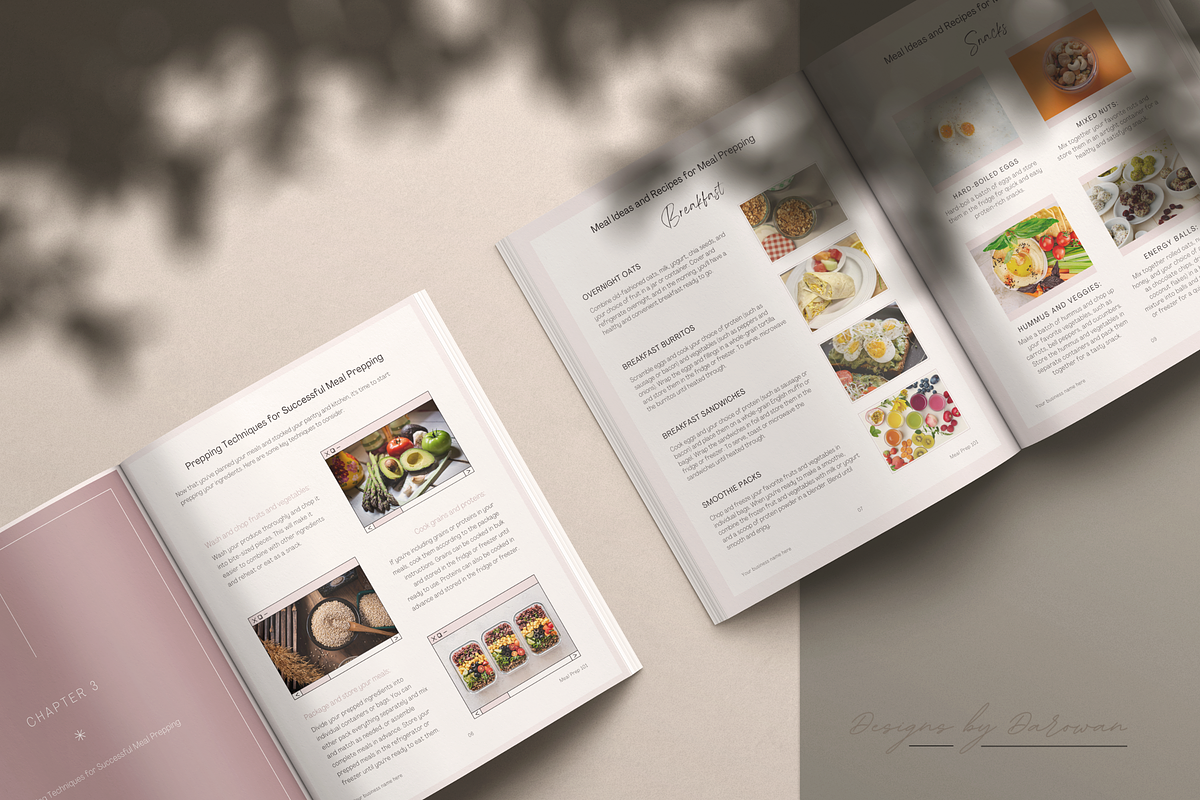 Meal Prep eBook and Workbook | Canva, a Magazine Template by Designs by Darowan (Photo 6 of 10)