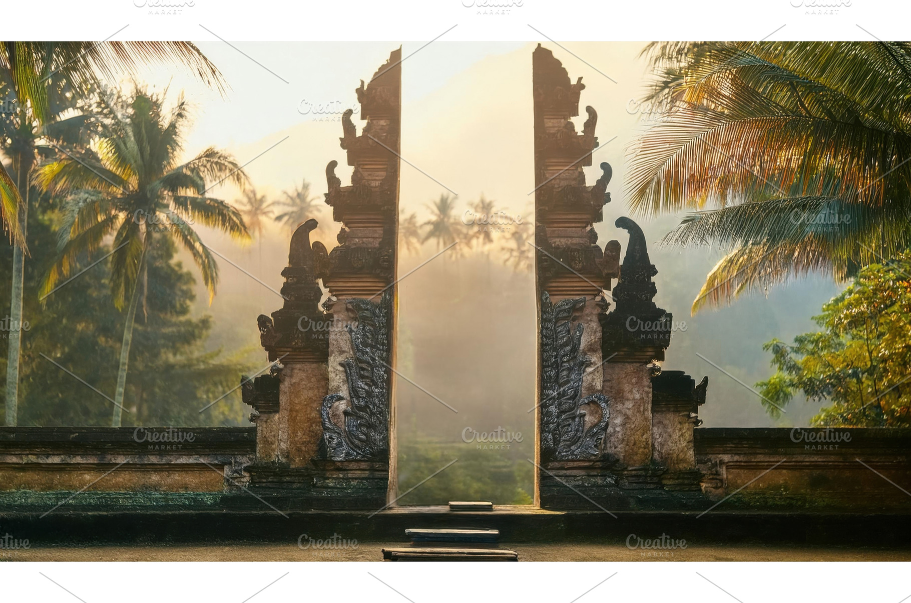 Traditional Balinese gate with, a Nature Photo by Igor Tichonow