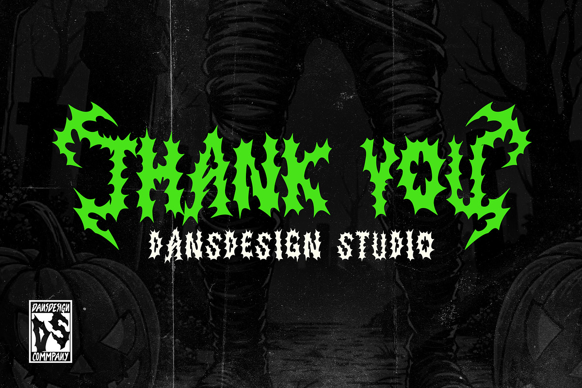 Cimmerian Blackmetal Liggature Font, a Blackletter Font by dansdesign (Photo 7 of 12)